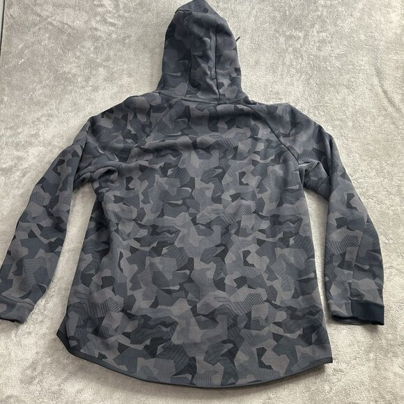 Nike Hoodie Mens XL Tech Fleece Windrunner Camo Gray Black Funnel Neck Abstract - Picture 11 of 12